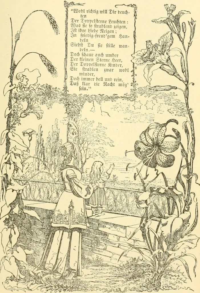 An illustration from The songs and music of Friedrich Froebel's Mother play (Mutter und kose lieder), 1901, leaf 100