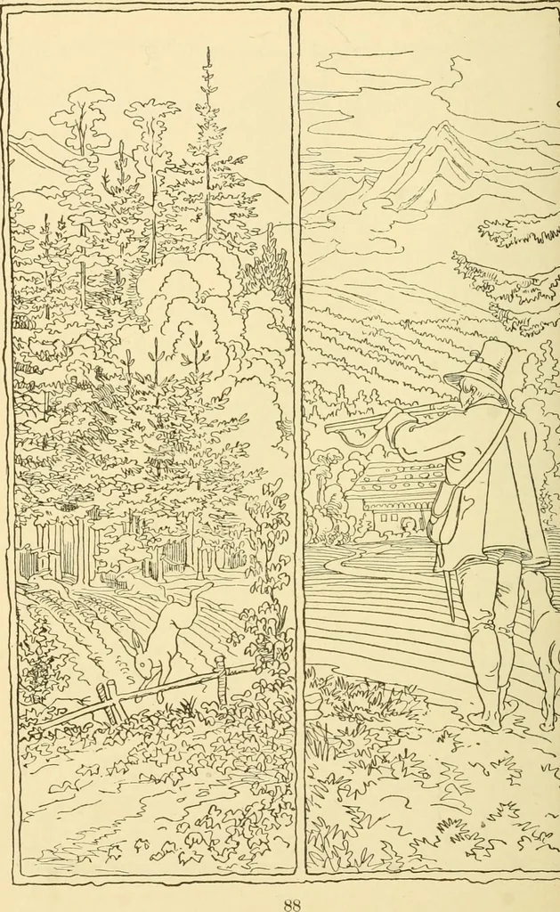 An illustration from The songs and music of Friedrich Froebel's Mother play (Mutter und kose lieder), 1901, leaf 109