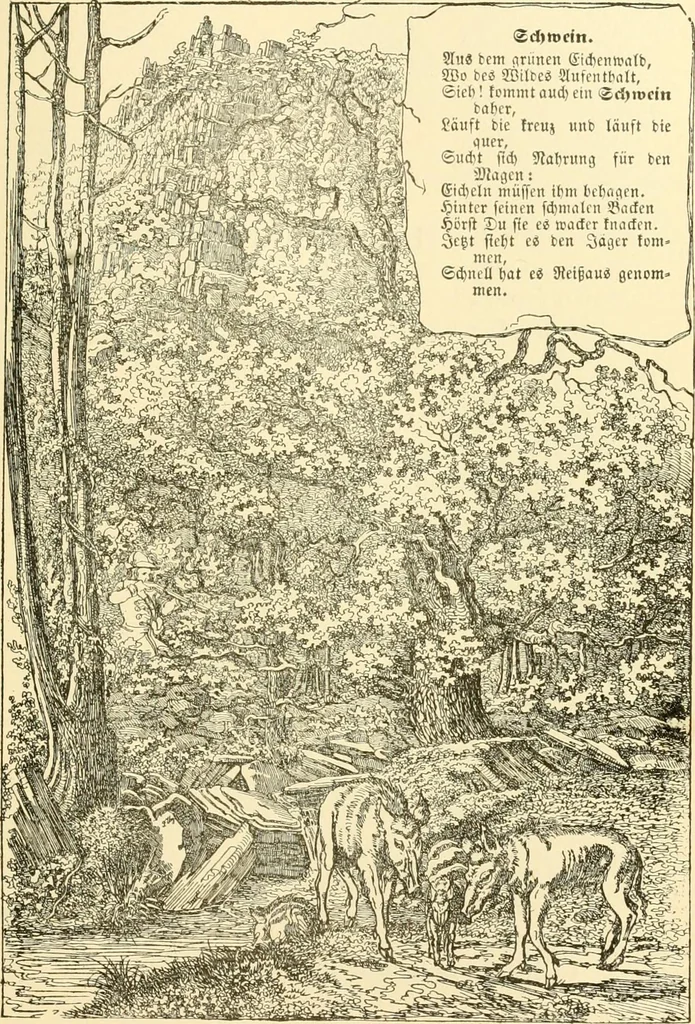 An illustration from The songs and music of Friedrich Froebel's Mother play (Mutter und kose lieder), 1901, leaf 114