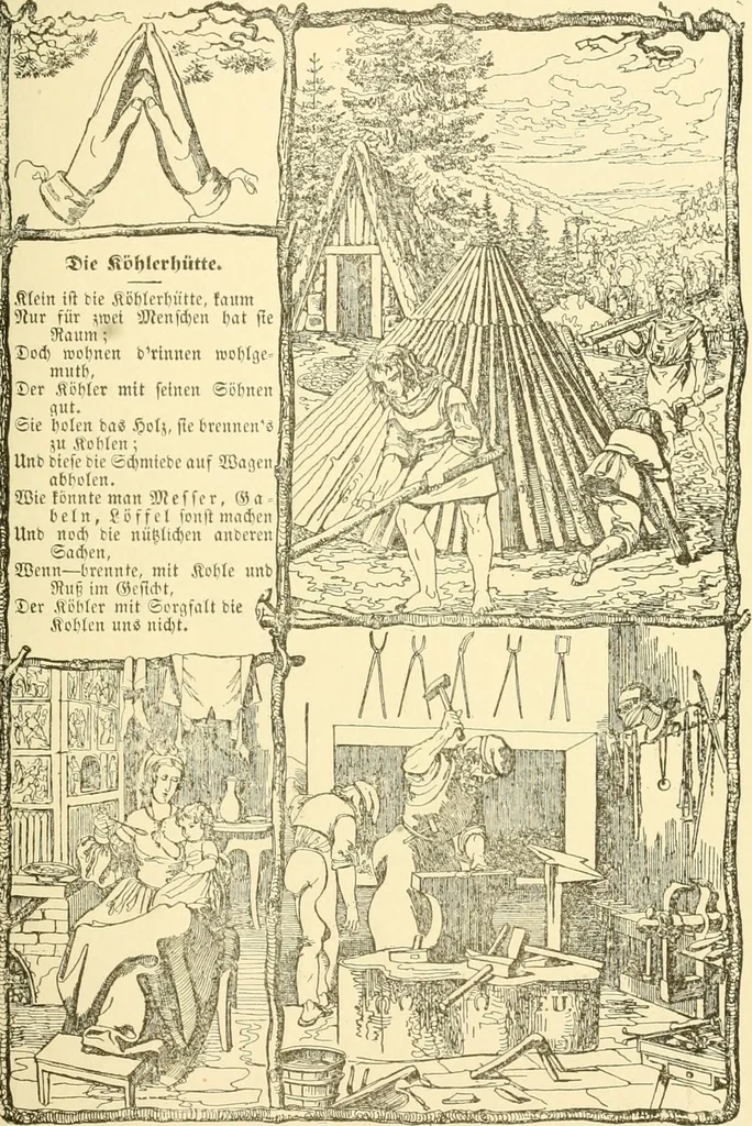 An illustration from The songs and music of Friedrich Froebel's Mother play (Mutter und kose lieder), 1901, leaf 120