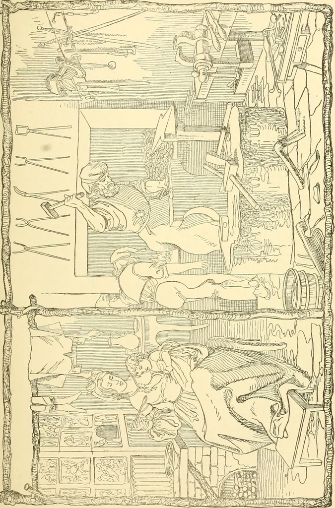 An illustration from The songs and music of Friedrich Froebel's Mother play (Mutter und kose lieder), 1901, leaf 122