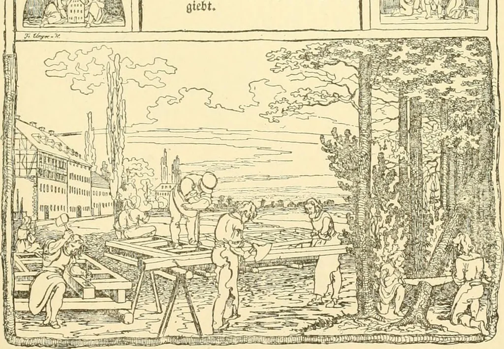 An illustration from The songs and music of Friedrich Froebel's Mother play (Mutter und kose lieder), 1901, leaf 124