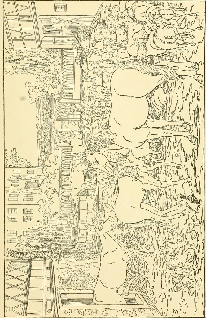An illustration from The songs and music of Friedrich Froebel's Mother play (Mutter und kose lieder), 1901, leaf 134