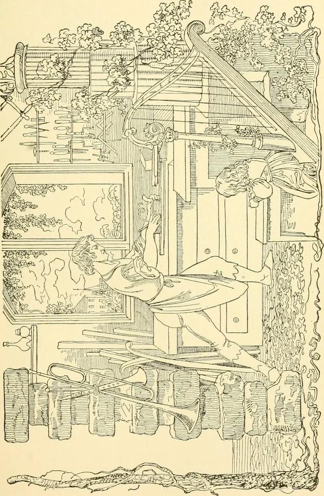 An illustration from The songs and music of Friedrich Froebel's Mother play (Mutter und kose lieder), 1901, leaf 146
