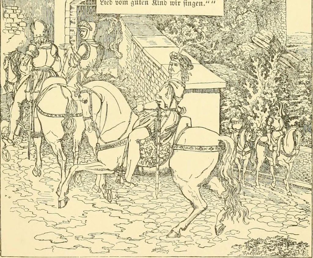 An illustration from The songs and music of Friedrich Froebel's Mother play (Mutter und kose lieder), 1901, leaf 148