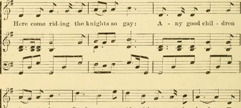 An illustration from The songs and music of Friedrich Froebel's Mother play (Mutter und kose lieder), 1901, leaf 273