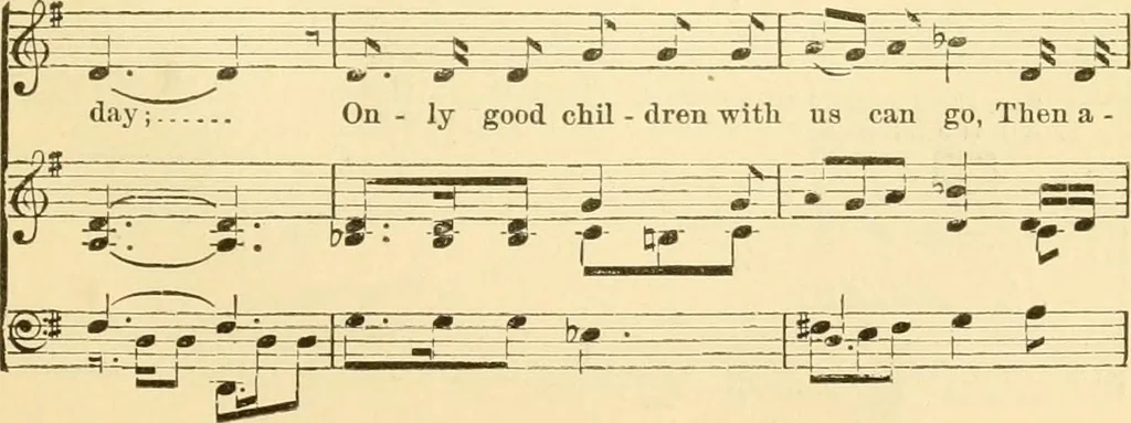 An illustration from The songs and music of Friedrich Froebel's Mother play (Mutter und kose lieder), 1901, leaf 274