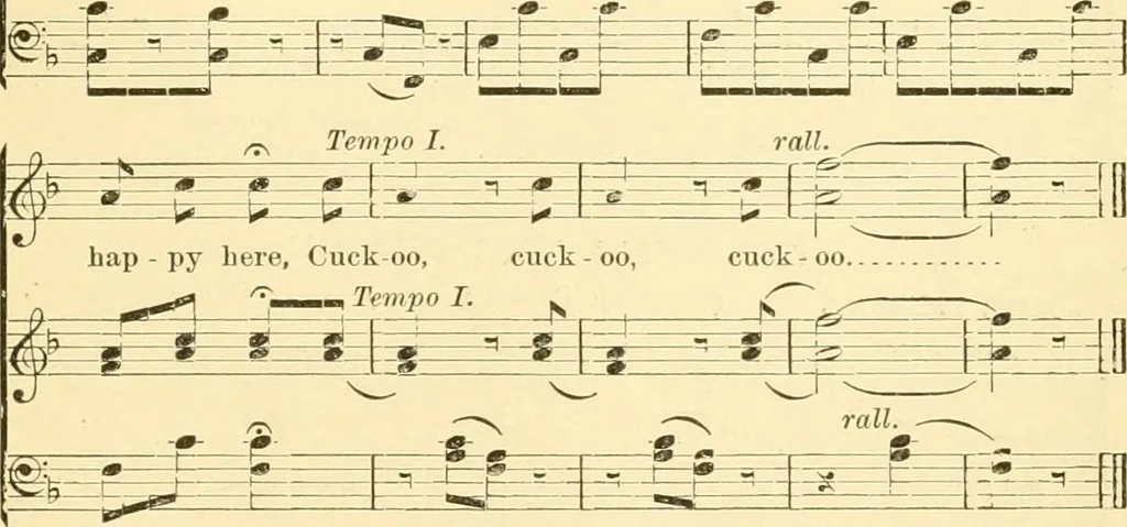 An illustration from The songs and music of Friedrich Froebel's Mother play (Mutter und kose lieder), 1901, leaf 280
