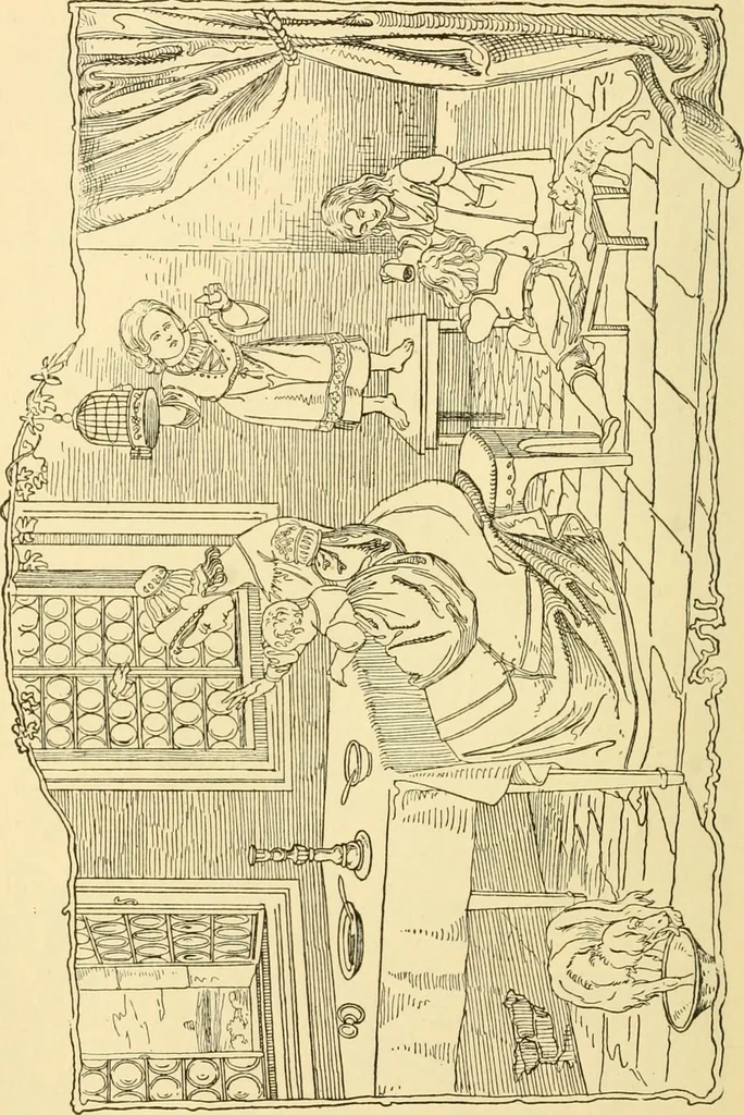 An illustration from The songs and music of Friedrich Froebel's Mother play (Mutter und kose lieder), 1901, leaf 33