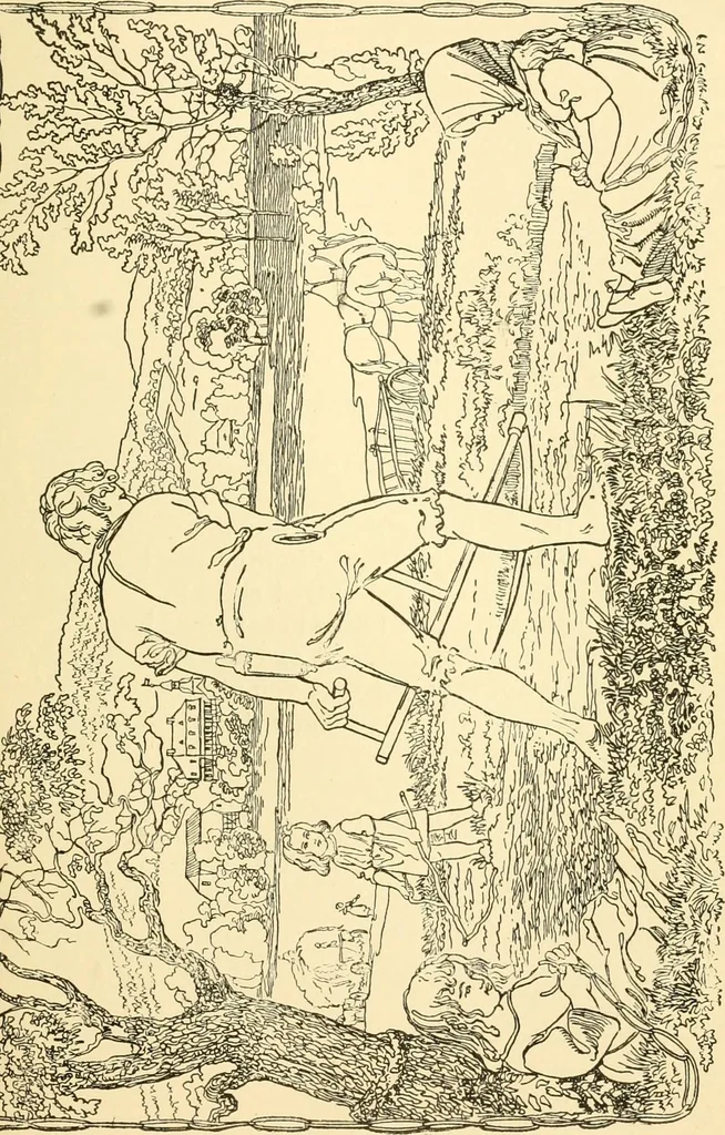 An illustration from The songs and music of Friedrich Froebel's Mother play (Mutter und kose lieder), 1901, leaf 44