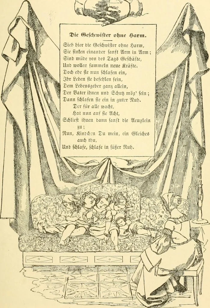 An illustration from The songs and music of Friedrich Froebel's Mother play (Mutter und kose lieder), 1901, leaf 86