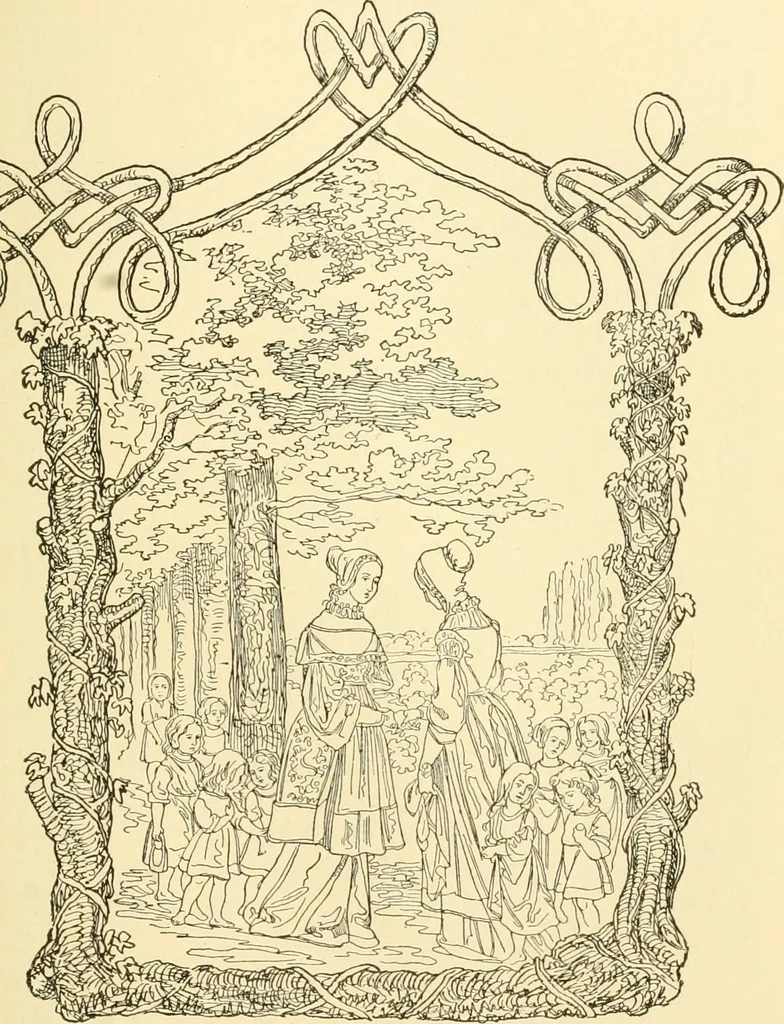 An illustration from The songs and music of Friedrich Froebel's Mother play (Mutter und kose lieder), 1901, leaf 90