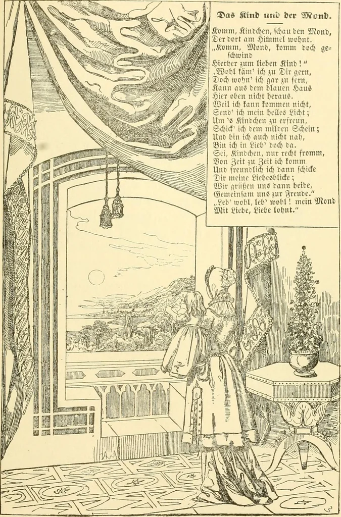 An illustration from The songs and music of Friedrich Froebel's Mother play (Mutter und kose lieder), 1901, leaf 96