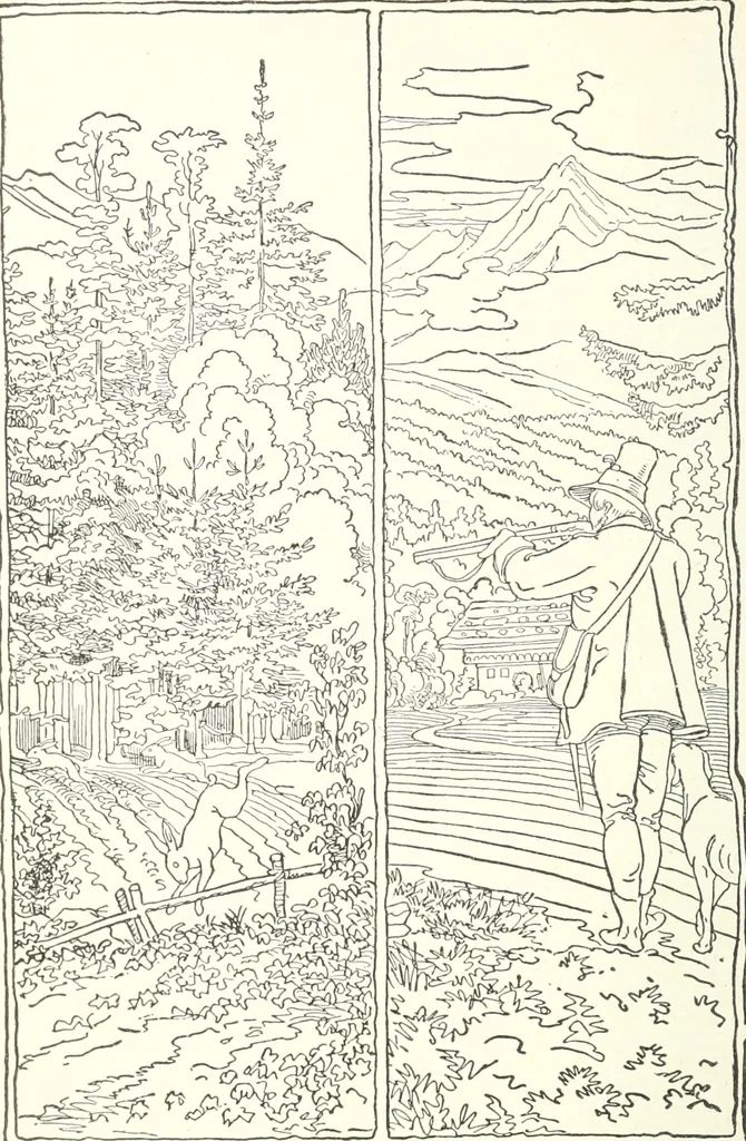 An illustration from The Songs and music of Friedrich Froebel's Mother play : (Mutter und kose lieder) : songs newly translated and furnished with new music, 1895, leaf 105