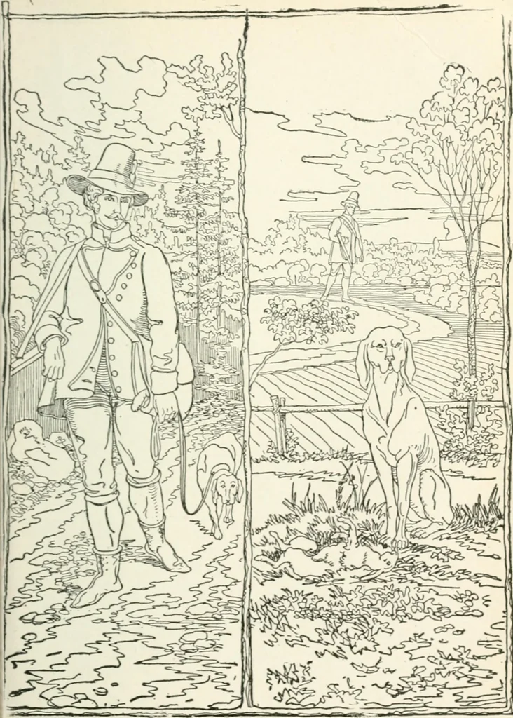 An illustration from The Songs and music of Friedrich Froebel's Mother play : (Mutter und kose lieder) : songs newly translated and furnished with new music, 1895, leaf 106