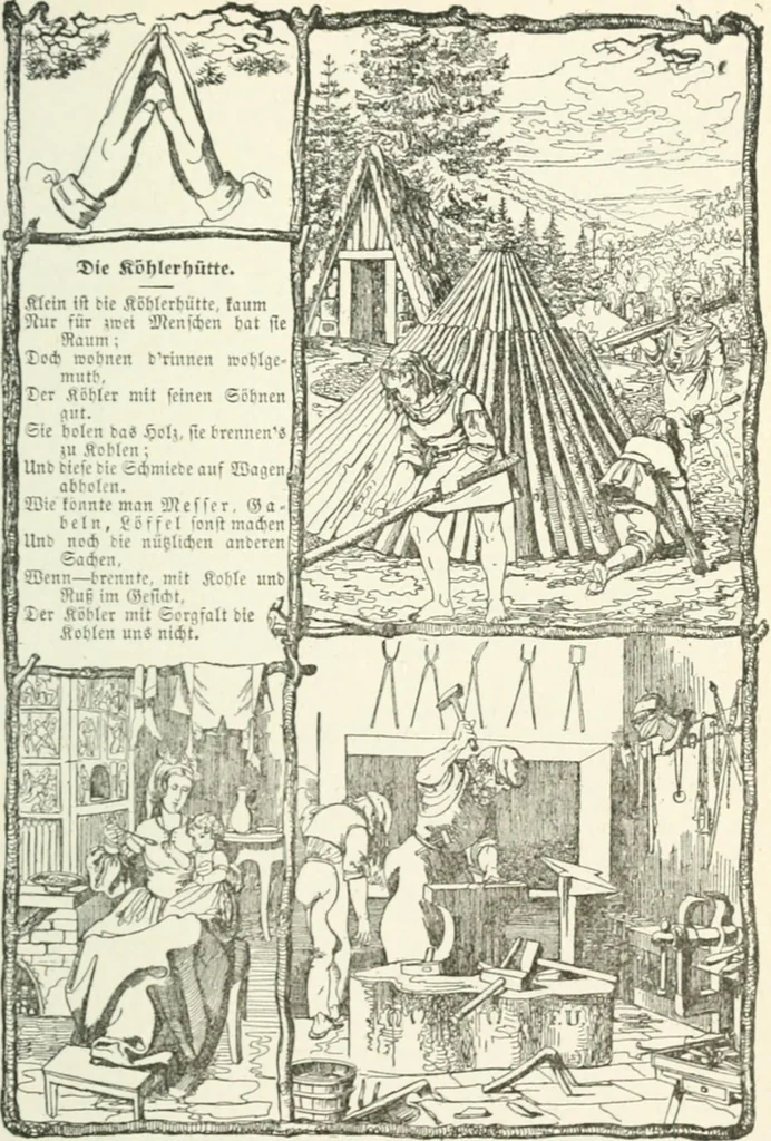 An illustration from The Songs and music of Friedrich Froebel's Mother play : (Mutter und kose lieder) : songs newly translated and furnished with new music, 1895, leaf 116