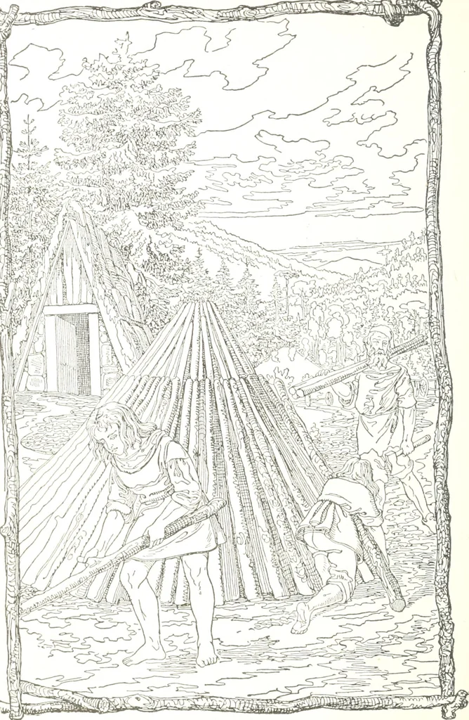 An illustration from The Songs and music of Friedrich Froebel's Mother play : (Mutter und kose lieder) : songs newly translated and furnished with new music, 1895, leaf 117