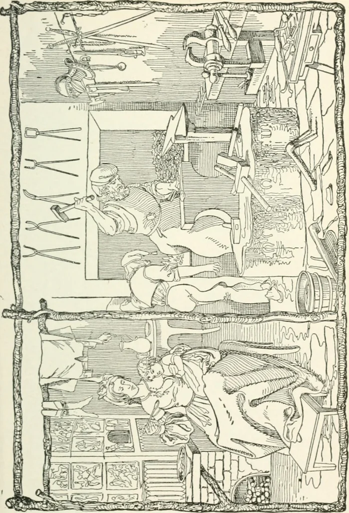 An illustration from The Songs and music of Friedrich Froebel's Mother play : (Mutter und kose lieder) : songs newly translated and furnished with new music, 1895, leaf 118