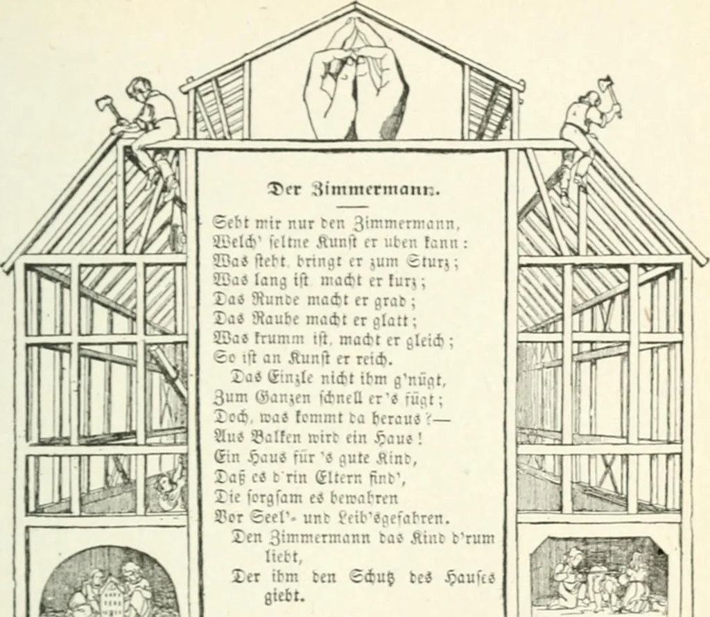 An illustration from The Songs and music of Friedrich Froebel's Mother play : (Mutter und kose lieder) : songs newly translated and furnished with new music, 1895, leaf 120