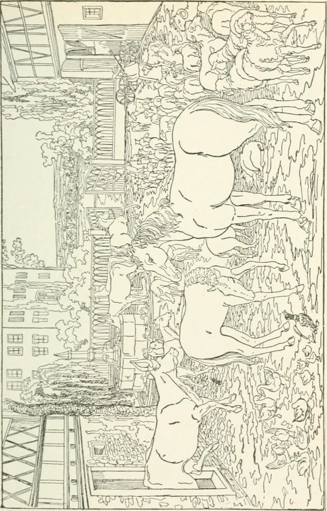 An illustration from The Songs and music of Friedrich Froebel's Mother play : (Mutter und kose lieder) : songs newly translated and furnished with new music, 1895, leaf 130