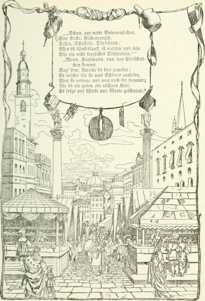 An illustration from The Songs and music of Friedrich Froebel's Mother play : (Mutter und kose lieder) : songs newly translated and furnished with new music, 1895, leaf 158