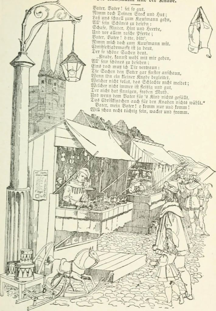An illustration from The Songs and music of Friedrich Froebel's Mother play : (Mutter und kose lieder) : songs newly translated and furnished with new music, 1895, leaf 160