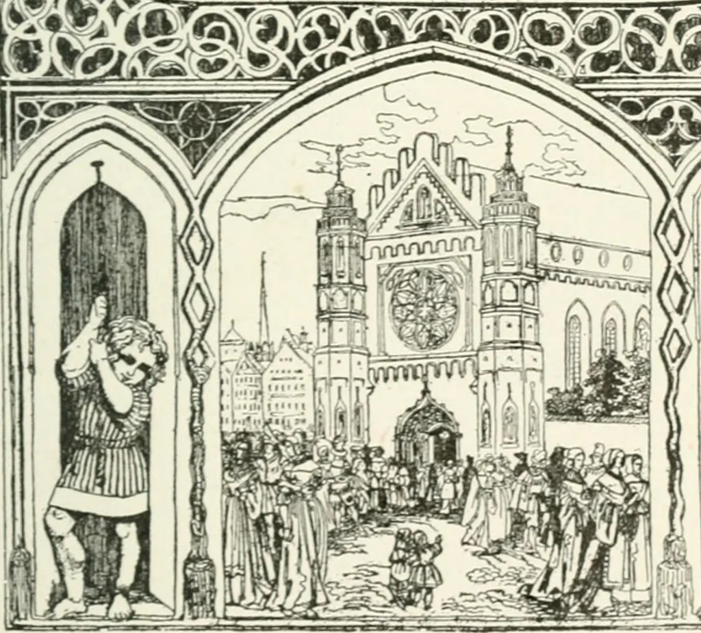 An illustration from The Songs and music of Friedrich Froebel's Mother play : (Mutter und kose lieder) : songs newly translated and furnished with new music, 1895, leaf 164
