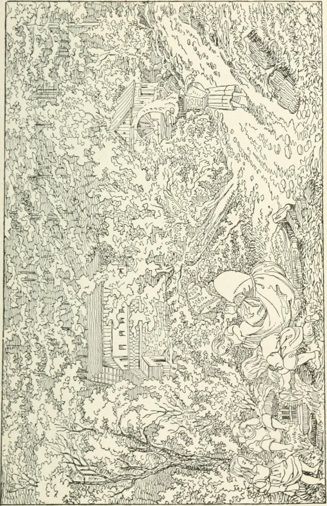 An illustration from The Songs and music of Friedrich Froebel's Mother play : (Mutter und kose lieder) : songs newly translated and furnished with new music, 1895, leaf 22