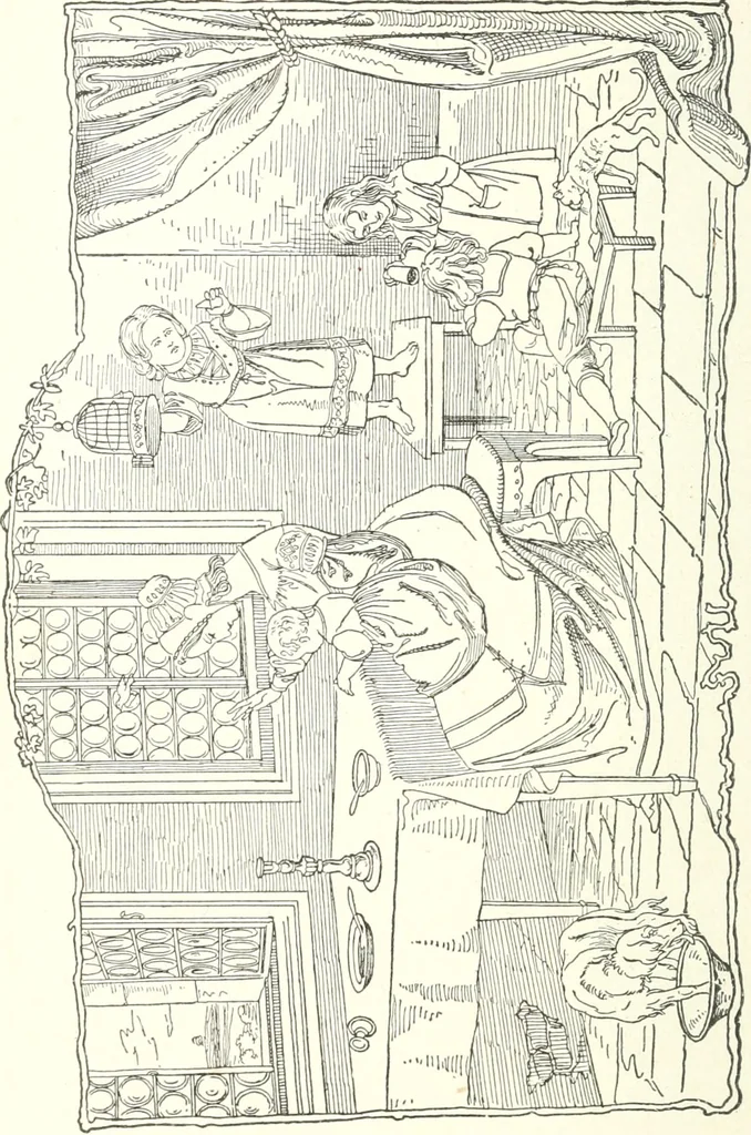 An illustration from The Songs and music of Friedrich Froebel's Mother play : (Mutter und kose lieder) : songs newly translated and furnished with new music, 1895, leaf 29