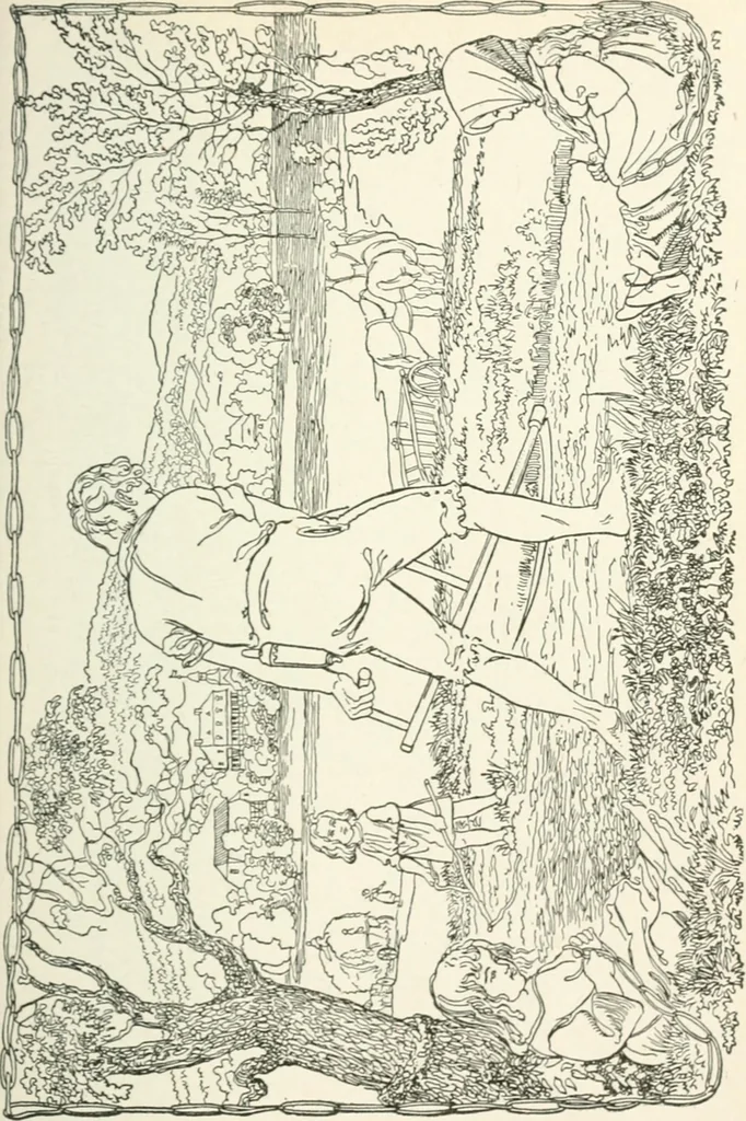 An illustration from The Songs and music of Friedrich Froebel's Mother play : (Mutter und kose lieder) : songs newly translated and furnished with new music, 1895, leaf 40