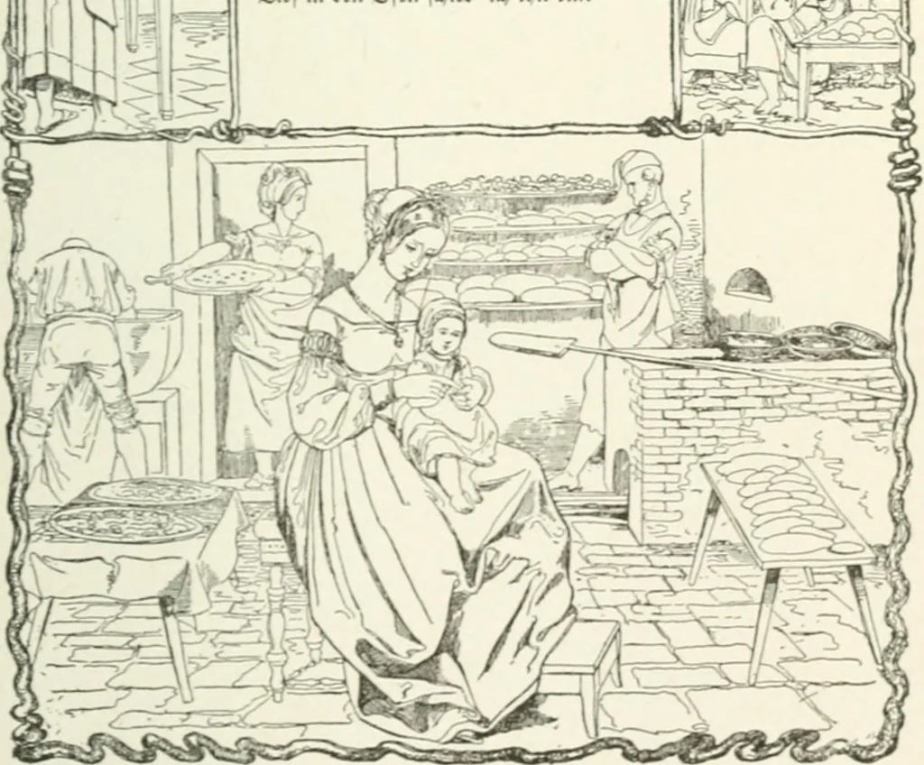 An illustration from The Songs and music of Friedrich Froebel's Mother play : (Mutter und kose lieder) : songs newly translated and furnished with new music, 1895, leaf 52