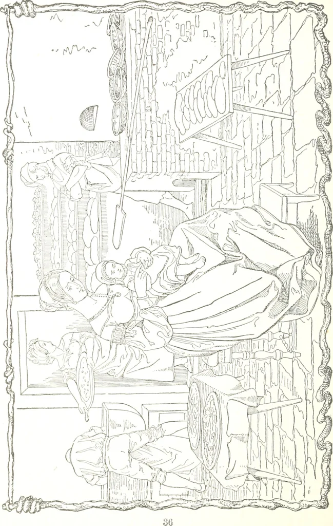 An illustration from The Songs and music of Friedrich Froebel's Mother play : (Mutter und kose lieder) : songs newly translated and furnished with new music, 1895, leaf 53