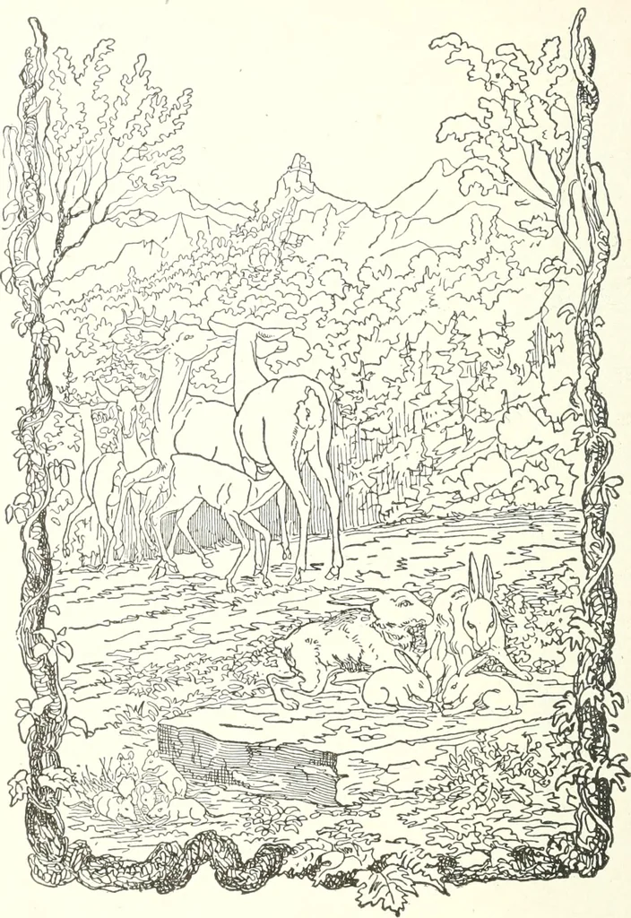 An illustration from The Songs and music of Friedrich Froebel's Mother play : (Mutter und kose lieder) : songs newly translated and furnished with new music, 1895, leaf 73