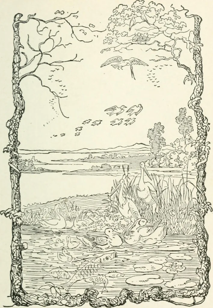 An illustration from The Songs and music of Friedrich Froebel's Mother play : (Mutter und kose lieder) : songs newly translated and furnished with new music, 1895, leaf 74