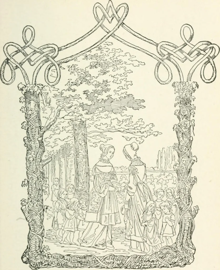 An illustration from The Songs and music of Friedrich Froebel's Mother play : (Mutter und kose lieder) : songs newly translated and furnished with new music, 1895, leaf 86
