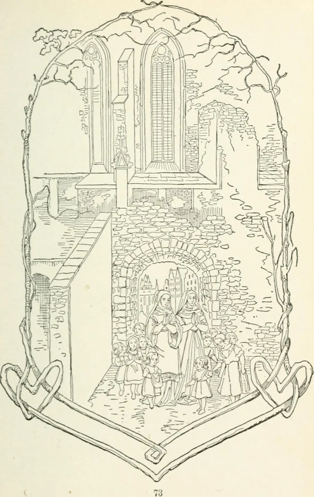 An illustration from The Songs and music of Friedrich Froebel's Mother play : (Mutter und kose lieder) : songs newly translated and furnished with new music, 1895, leaf 90