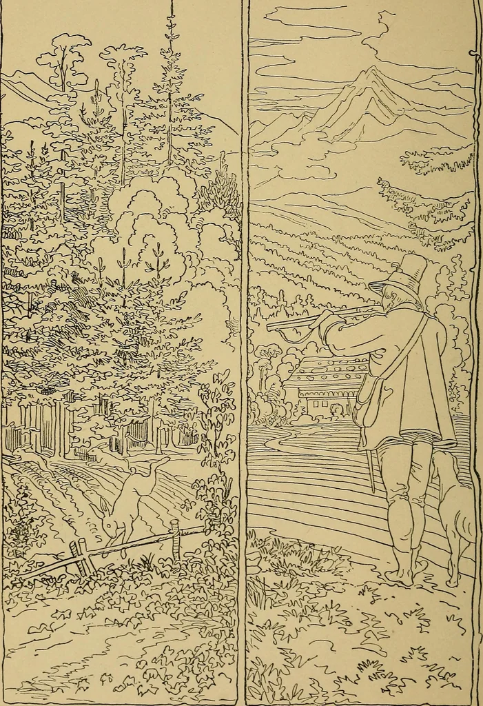 An illustration from The songs and music of Friedrich Froebel's Mother play (Mutter und kose Lieder), 1895, leaf 109