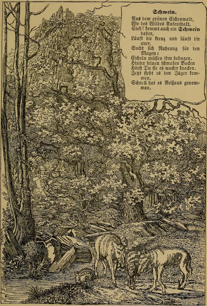 An illustration from The songs and music of Friedrich Froebel's Mother play (Mutter und kose Lieder), 1895, leaf 114