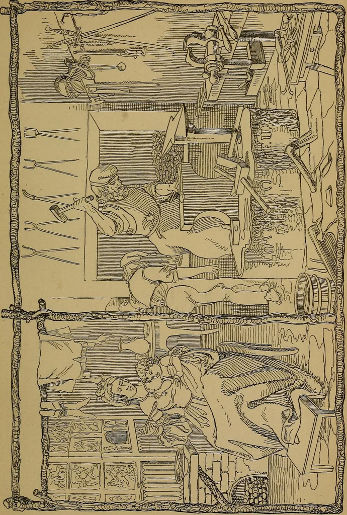 An illustration from The songs and music of Friedrich Froebel's Mother play (Mutter und kose Lieder), 1895, leaf 122