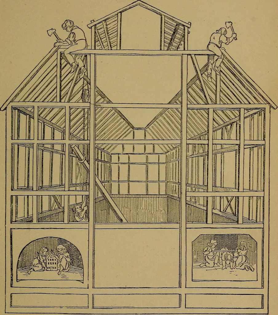 An illustration from The songs and music of Friedrich Froebel's Mother play (Mutter und kose Lieder), 1895, leaf 126