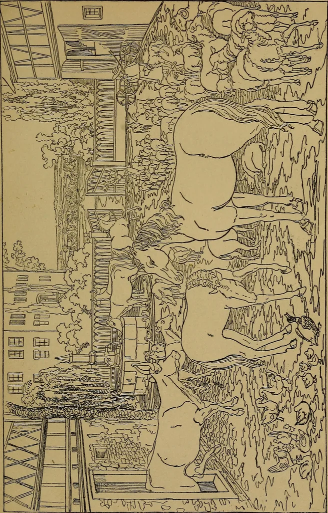 An illustration from The songs and music of Friedrich Froebel's Mother play (Mutter und kose Lieder), 1895, leaf 134