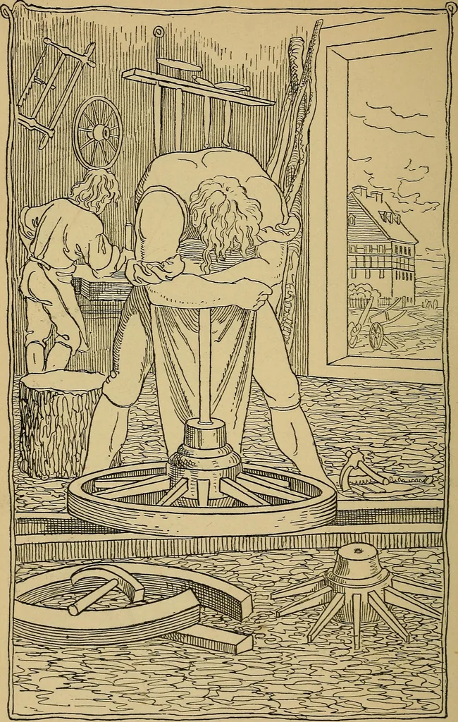 An illustration from The songs and music of Friedrich Froebel's Mother play (Mutter und kose Lieder), 1895, leaf 141