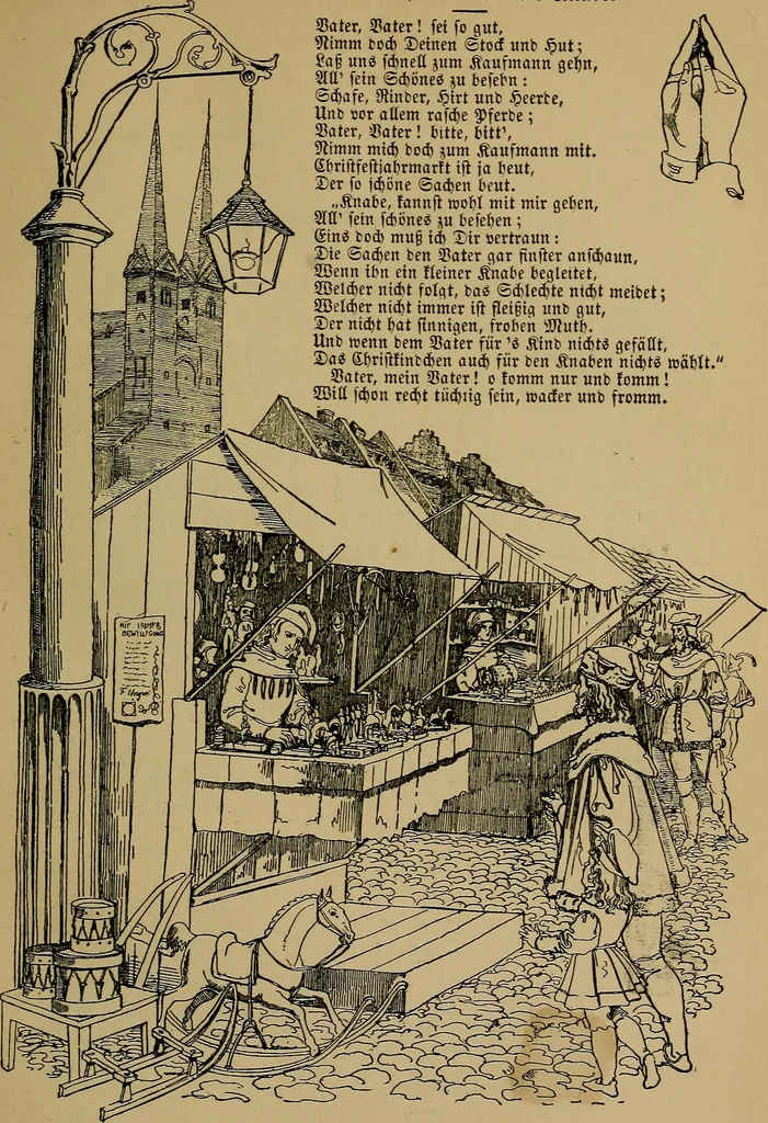 An illustration from The songs and music of Friedrich Froebel's Mother play (Mutter und kose Lieder), 1895, leaf 164
