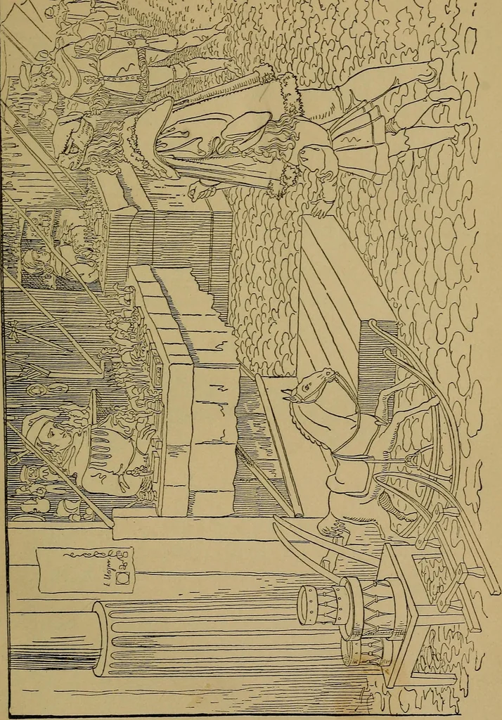 An illustration from The songs and music of Friedrich Froebel's Mother play (Mutter und kose Lieder), 1895, leaf 166