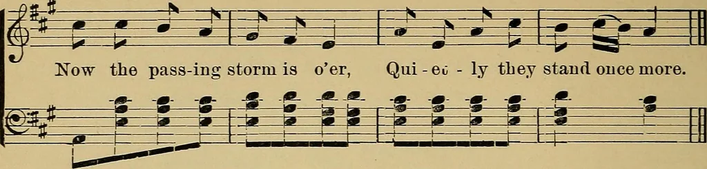 An illustration from The songs and music of Friedrich Froebel's Mother play (Mutter und kose Lieder), 1895, leaf 187