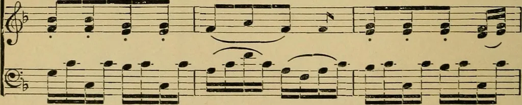 An illustration from The songs and music of Friedrich Froebel's Mother play (Mutter und kose Lieder), 1895, leaf 187