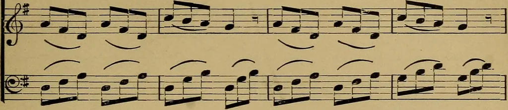 An illustration from The songs and music of Friedrich Froebel's Mother play (Mutter und kose Lieder), 1895, leaf 198
