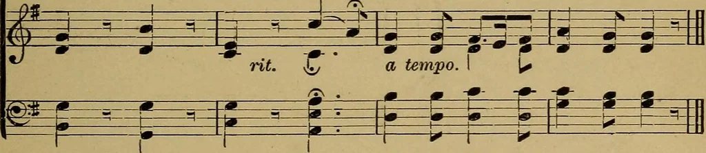 An illustration from The songs and music of Friedrich Froebel's Mother play (Mutter und kose Lieder), 1895, leaf 198
