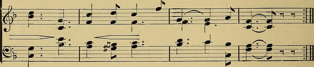 An illustration from The songs and music of Friedrich Froebel's Mother play (Mutter und kose Lieder), 1895, leaf 203