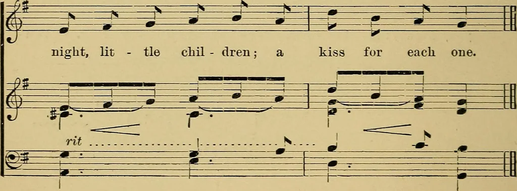 An illustration from The songs and music of Friedrich Froebel's Mother play (Mutter und kose Lieder), 1895, leaf 235